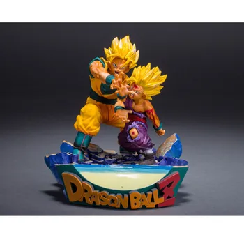 

Dragon Ball Z Super Saiyan Son Goku & Gohan Father With Son Shock Wave PVC Action Figure Doll Collection Model Toys 22CM M5121