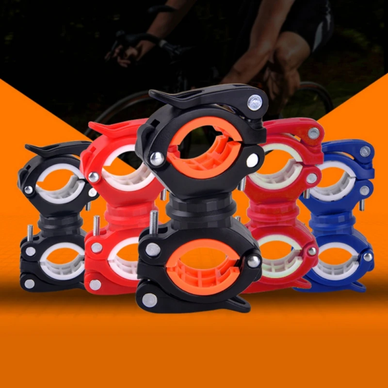 

Bicycle Flashlight Clip Road Bike Handlebar Torch Universal Mountain Holder Cycling Lamp Air Pump Bracket Plastics Accessories