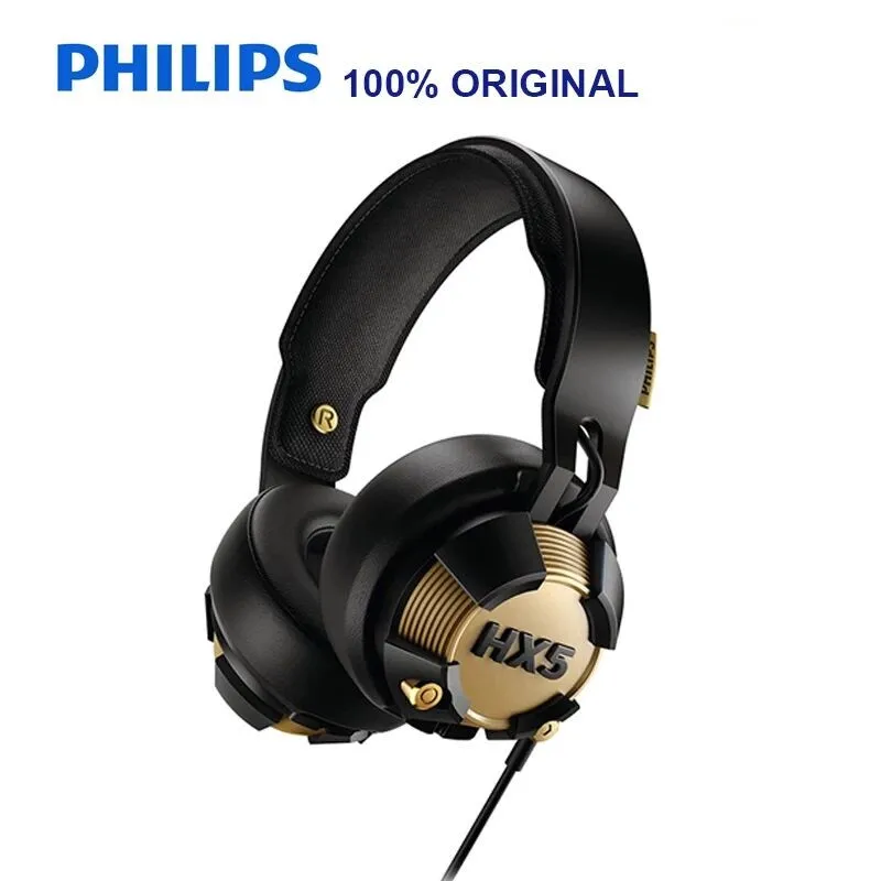 Оригинальная профессиональная гарнитура Philips SHX50 для компьютерных игр с usb-разъемом, синий светодиодный свет, блестящие наушники, официальный тест - Цвет: black