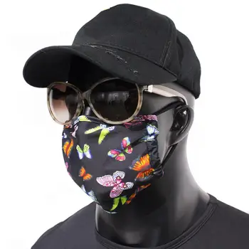 

Resuable Black Colorful Butterfly Printed Mask High Quality Fabric Washable Dust Protective Face Masks