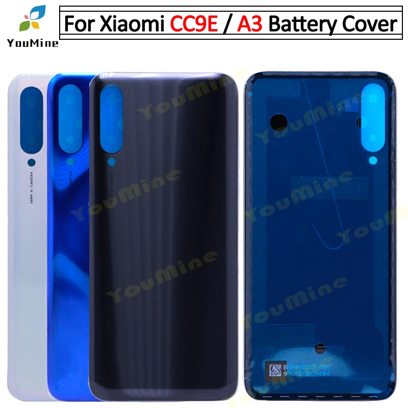 Для xiaomi mi cc9e задняя крышка батарейного отсека стеклянный корпус для xiaomi cc9e A3 задний корпус задний Чехол Замена