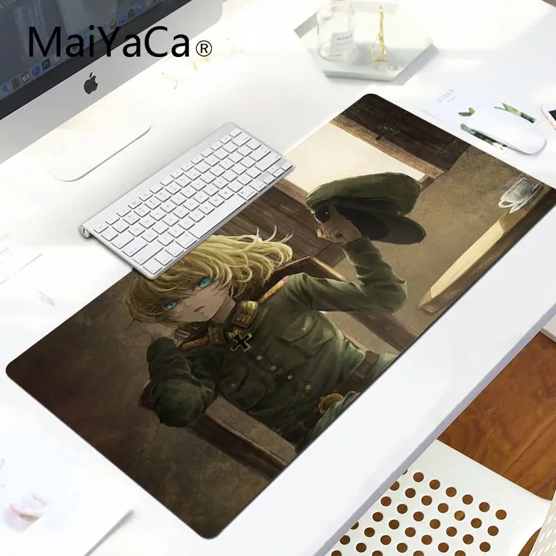 MaiYaCa Печатный Youjo Senki прочный резиновый коврик для мыши коврик большой коврик для мыши компьютерный коврик для ПК игровой коврик для мыши