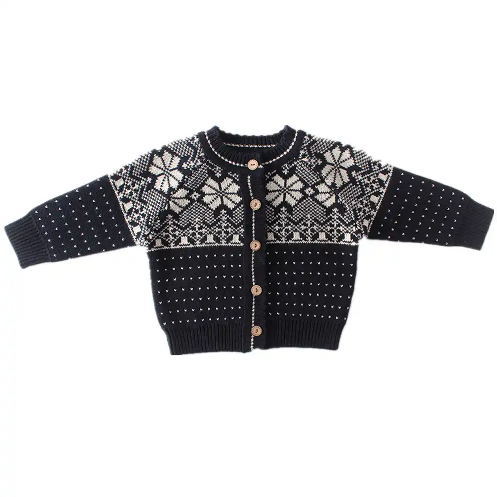 infant black cardigan