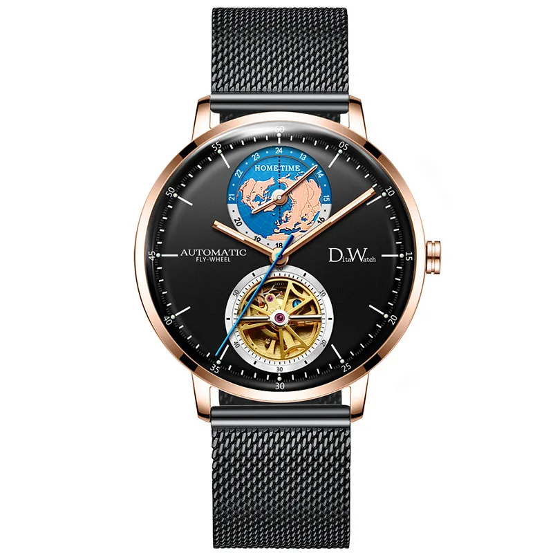 black gold DITA Брендовые мужские часы несколько часовых поясов модные спортивные креативные дизайнерские водонепроницаемые наручные часы светящиеся часы montre homme Часы - Цвет: black gold