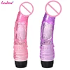 Crystal Multispeed Waterproof Realistic Dildo Vibrator Soft Jelly Powerful G-spot Masturbation Adults Toys for Women ZD0154 1