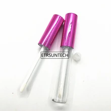 100 шт 10 мл пустая трубка для блеска для губ прозрачная Губная помада Бальзам в бутылке контейнер с губной щеткой для путешествий F3761