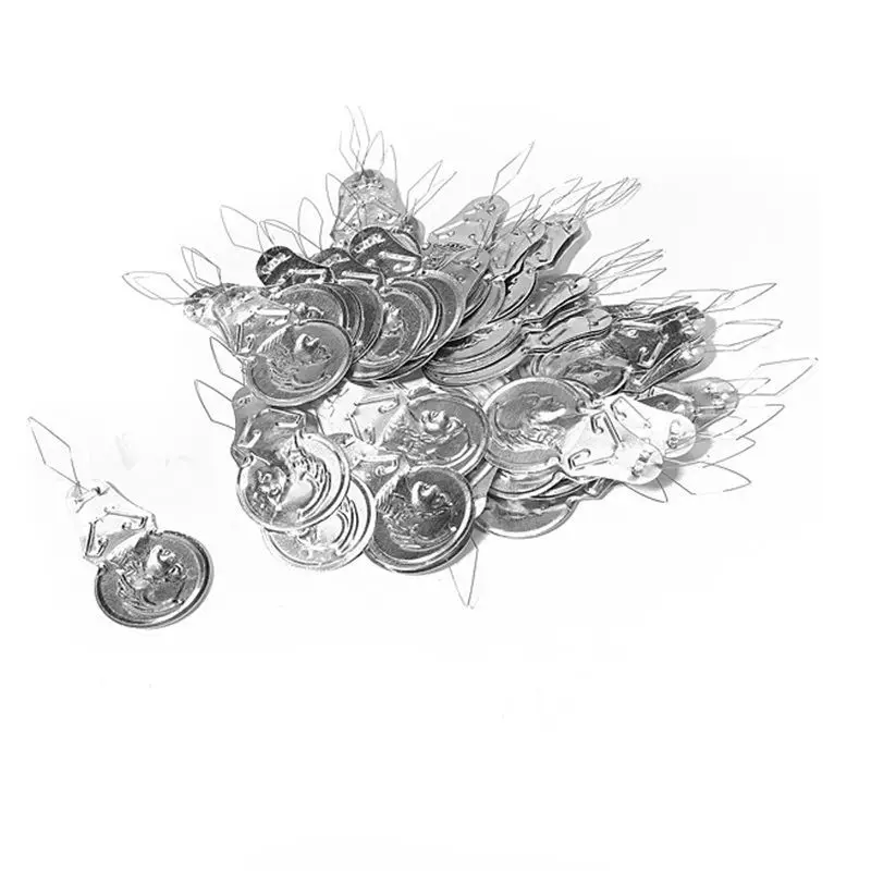 50Pcs/Lot Silver Bow Wire Needle Threader Hand Machine Stitch Insertion Tool For Hand Sewing Machines Sliver Thread Leading Tool