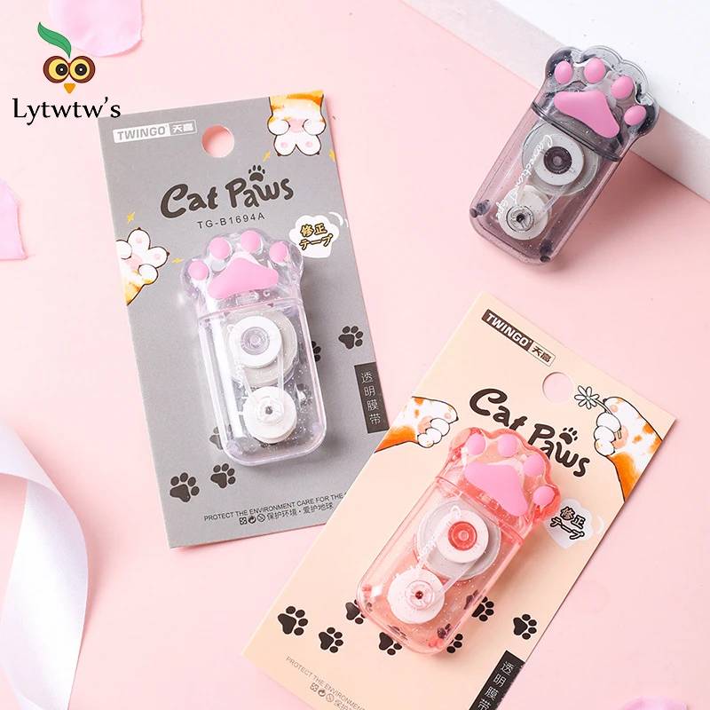 Correction Tape 1 Piece Lovely Kawaii Transparent Cute Cat Claw Stationery Office School Supply Gift correction tape