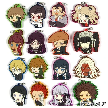 

Original Anime Danganronpa Rubber Keychain Trigger Happy Havoc Pendant Enoshima Junko Monok mobile phone charms/key chain/strap