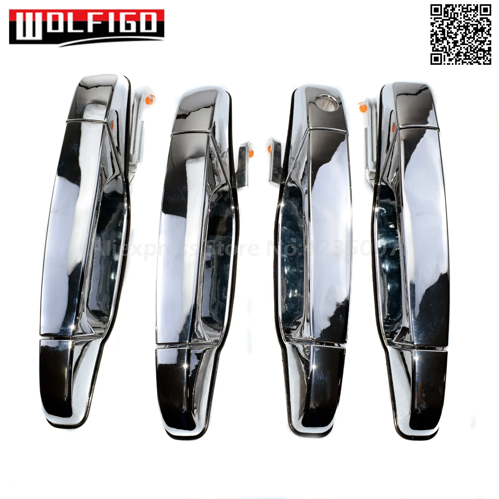 WOLFIGO передний задний LH RH хром наружные дверные ручки для Chevy Tahoe Gmc Yukon Sierra Denali 25960525,25960526, 25960521,25960522