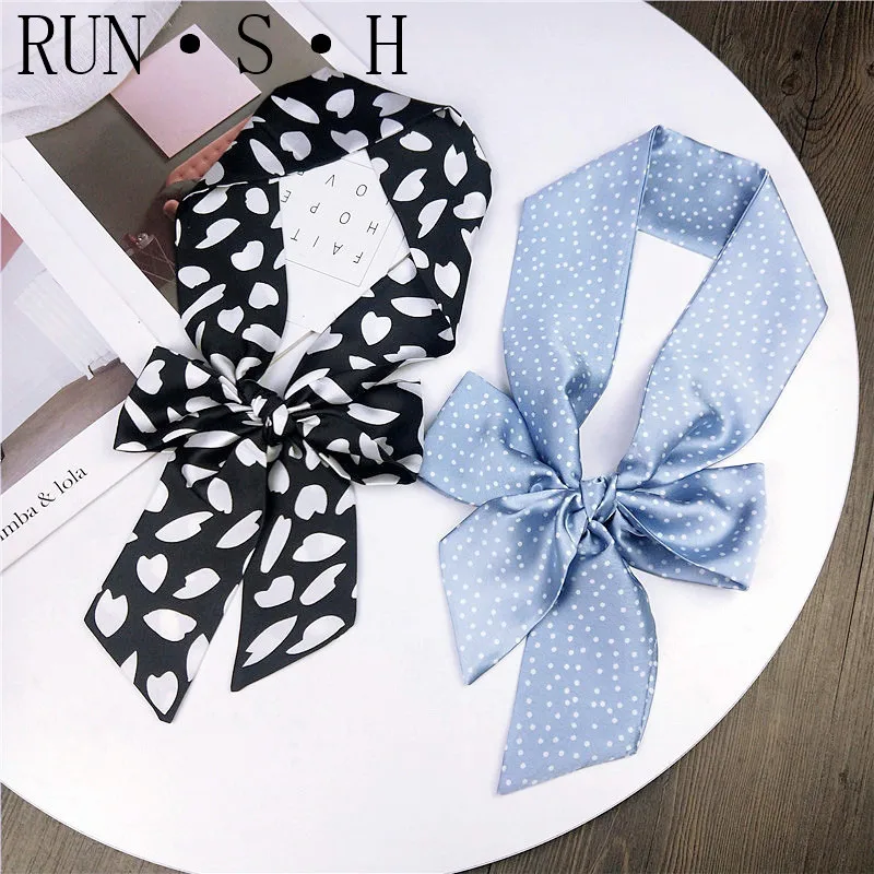 Satin Texture Silk Scarf Style Chic Small Scarf Korean Version Bags