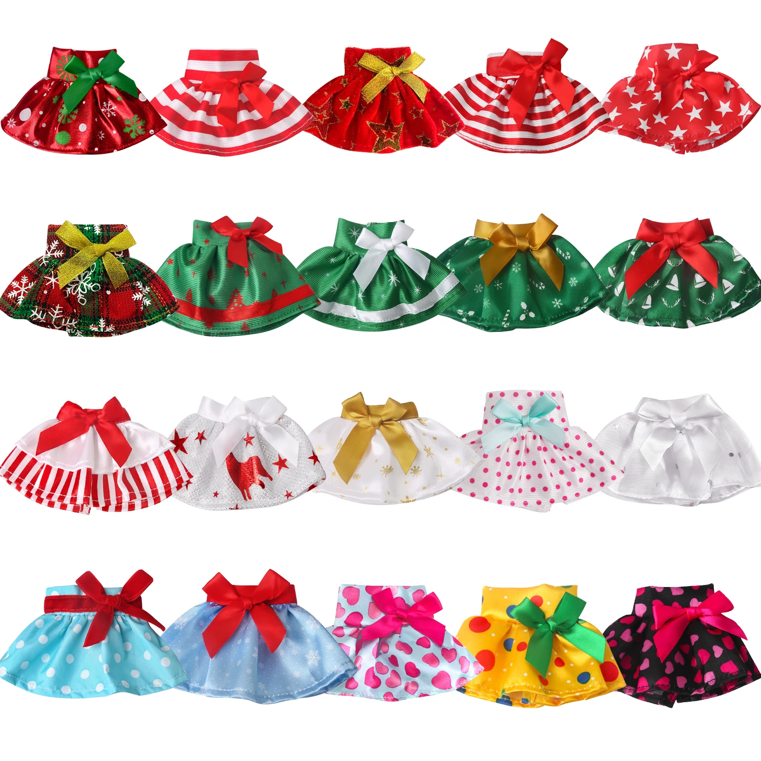 Christmas Elf Doll Fairy Red Clothes Bow Skirt Dress Toys For Children Accessories Christmas Gift Elves(No Doll)m29 Christmas Elf Doll Fairy Red Clothes Bow Skirt Dress Toys For Children Accessories Christmas Gift Elves(No Doll)m29