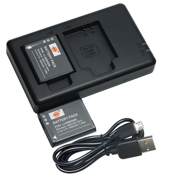 

DSTE Dual Slot Charger with 2PCS LI-90B Battery for Olympus Tough TG-6 TG-1 iHS TG-2 TG-3 TG-5 Camera