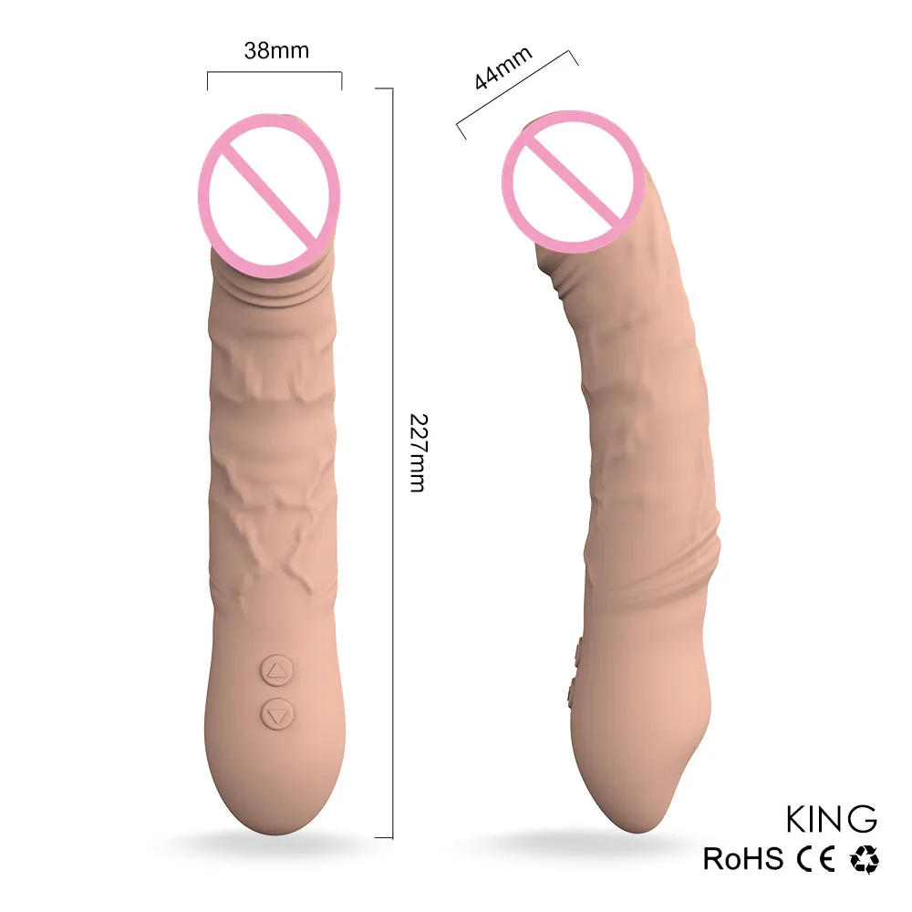 Silicone Massage Thrusting Dildos Vibrator Sex Toy for Woman Penis G-spot Clitoris Stimulator 9 frequency vibrating Magic Wand | Красота и
