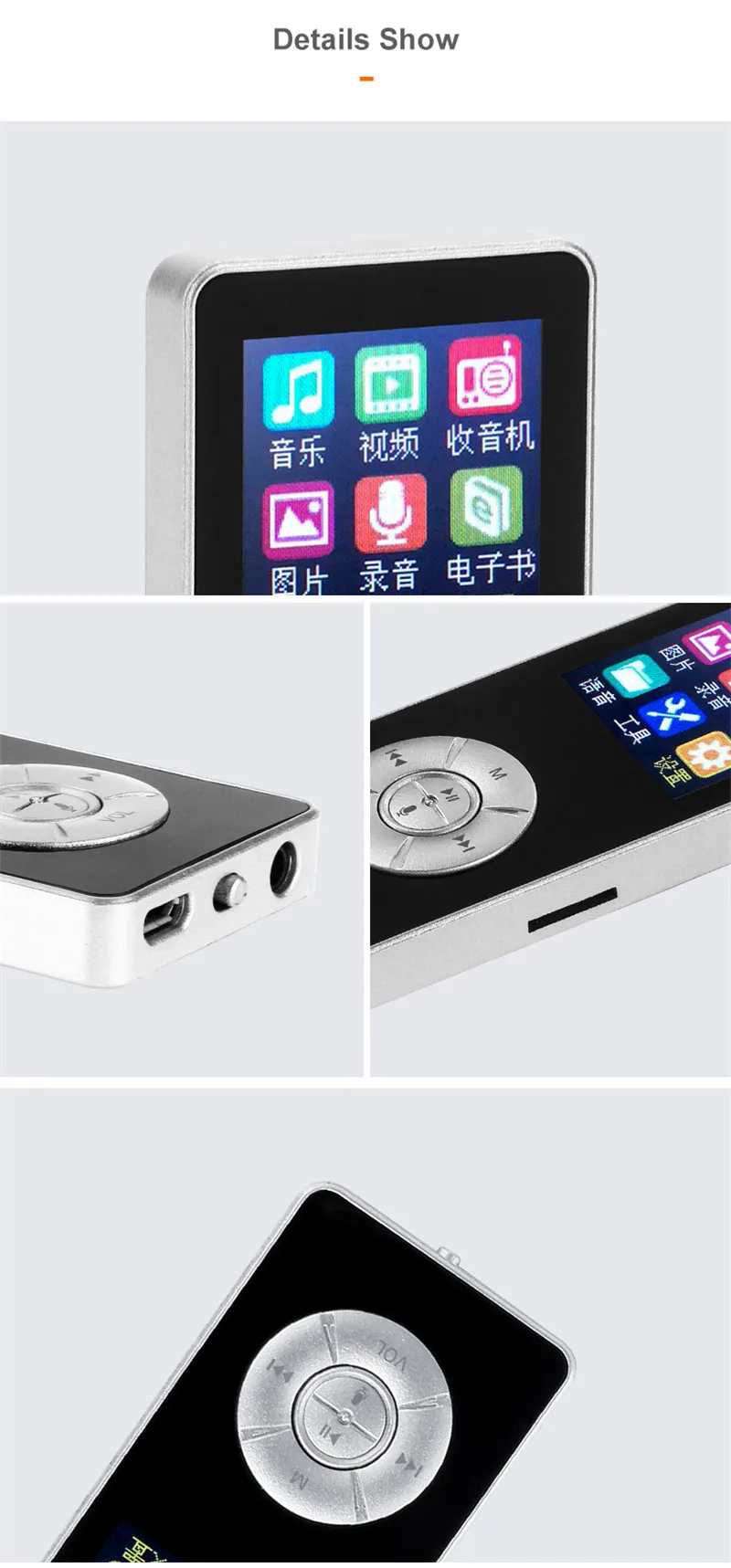 Портативный MP3 плеер Walkman bluetooth аудио 32 Гб колонки музыкальный плеер Медиа электронная книга радио рекордер HIFI Спортивная музыка