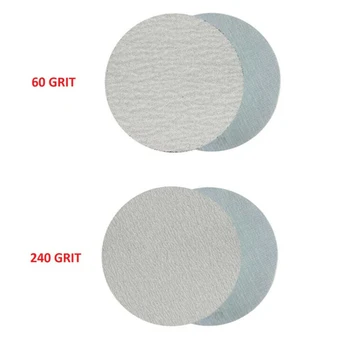 

30pcs 5 Inch 60,240,600,1000,5000,10000 Grit Wet/Dry Hook And Loop Sanding Discs For High-precision Polishing