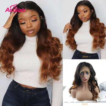 

250 Density Lace Wig 1B 30 Honey Blonde Ombre Colored Lace Front Human Hair Wigs for Black Women Remy 13X6 Deep Part Loose Wave