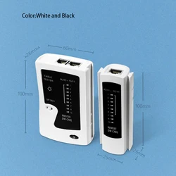 Universal LAN Cable Continuity Tester for Twisted Pair Connections (Black and White)