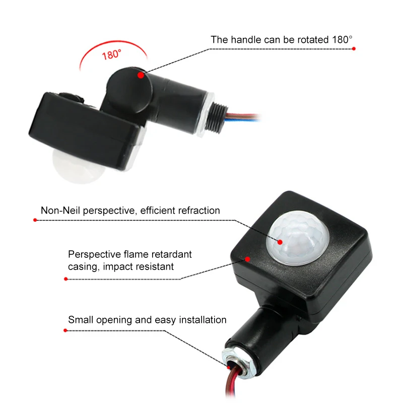 

Mini LED Flood Light PIR Motion Sensor Switch Detector Outdoor IP65 Waterproof 85-265V Motion Sensor Adjustable Switch Latest