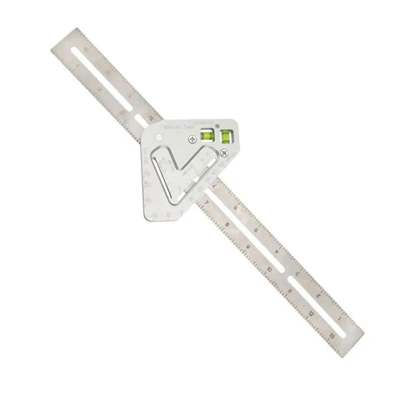 

Multifunctional Triangle Angle Ruler Level Protractor Woodworking Carpentry Tool