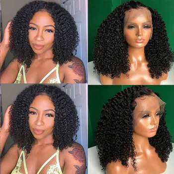 

Lace Front Wigs Human Hair Pre Plucked, High Density Brazilian Curly Lace Frontal Wigs Human Hair with Baby Hair for Black Women