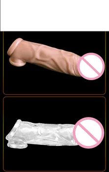 

Penis Extender Enlargement Sleeves Delayed Ejaculation For Adults Intimate Goods Reusable Condom Cock Rings Condoms Silicone