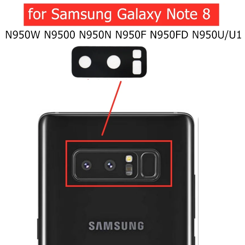 2 шт. для Samsung Galaxy Note 8 N950W N9500 N950N задняя камера Стекло Объектив стекло с 3 м клей