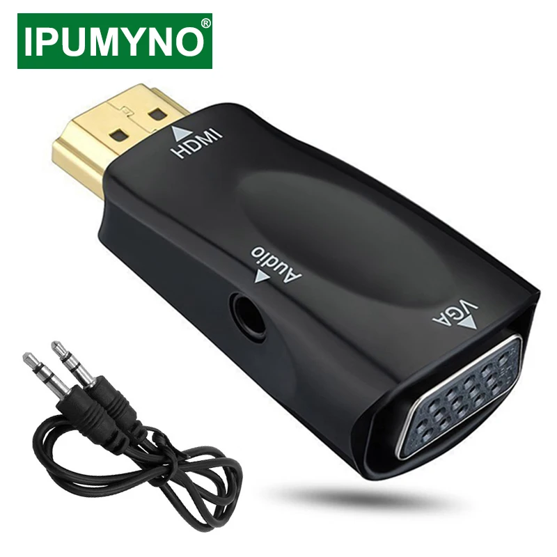 Адаптер Hdmi в VGA aux аудио кабель переходник для PS4 ТВ приставки адаптер ПК проектор