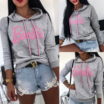 

Women Letter Print Hoodie Ladies Long Sleeve Drawstring Sweatshirt Casual Autumn Pullover Female Tracksuit Tolstovka #T1G