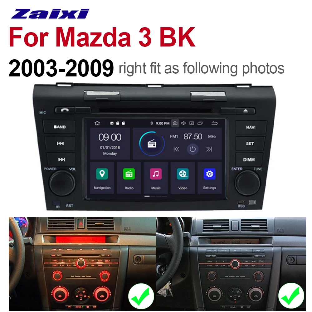 Android 9,0 автомобильный DVD для Mazda 3 BK 2003 2004 2005 2006 2007 2008 2009 4G Автомобильный мультимедийный Bluetooth wifi BT DVD