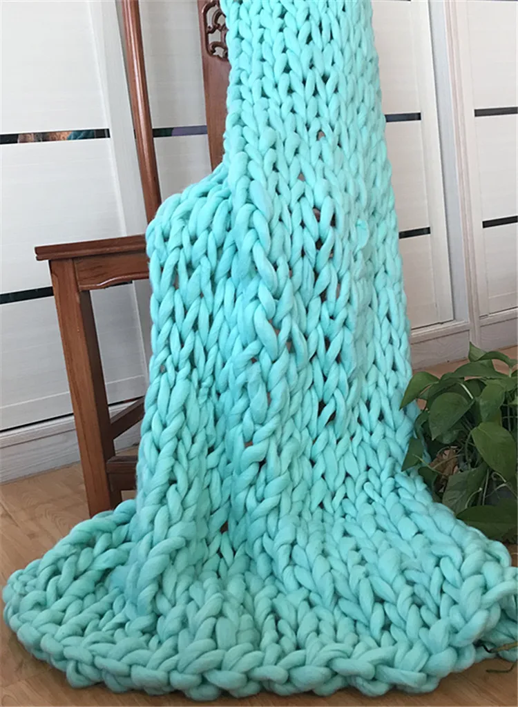 Christmas green 16 стиль Европейский однотонный вязаный кидает Одеяло Портативный выдалбливают спальни декоративные прямоугольные розовые модные толстые чехлы для диванов - Цвет: Christmas green