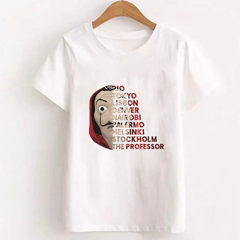 Money Heist The House Of paper, женская футболка, женская футболка с принтом BELLA CIAO, модная повседневная Летняя женская футболка - Цвет: 3033