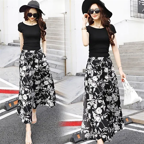 

2019 Summer New Style Pendant Sense Loose Pants WOMEN'S Suit Western Style Fashionable Slimming Culottes Fashion Elegant Two-Pie