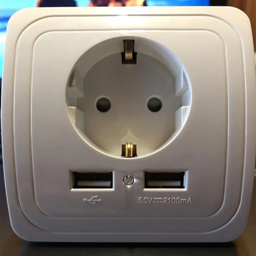 2а настенное зарядное устройство, адаптер с двумя usb-портами, настенное зарядное устройство, адаптер для зарядки, штепсельная розетка европейского стандарта, розетка питания