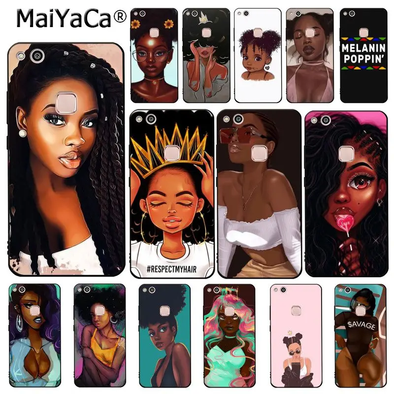 MaiYaCa 2bunz Melanin Poppin Aba черный чехол для телефона для huawei P Smart Enjoy7S Y5 Y6 Y7Prime Y9 2018 2019