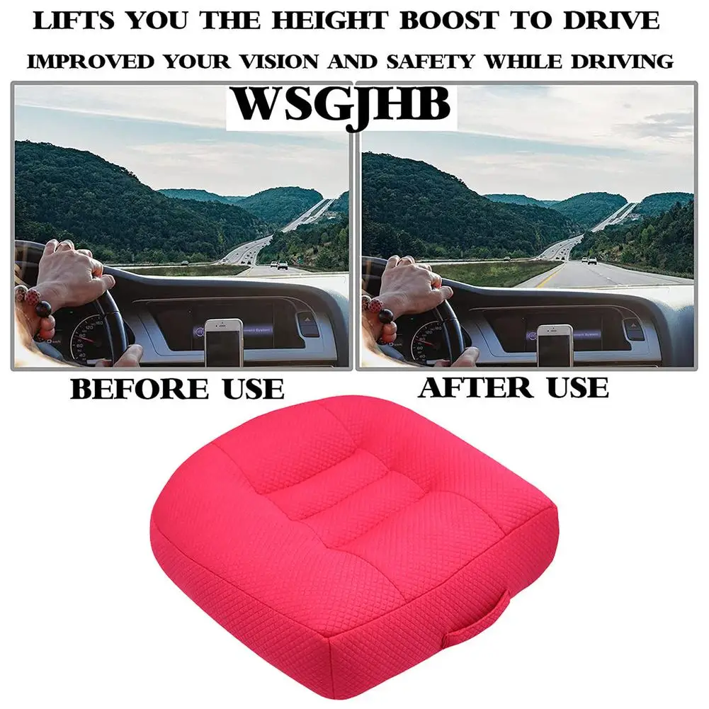 Adult Car booster Cushion, for Short Drivers People Office Chair Portable  Comfortable Thickened Breathable Driving Auto Seat Pad ,Blue Style A 