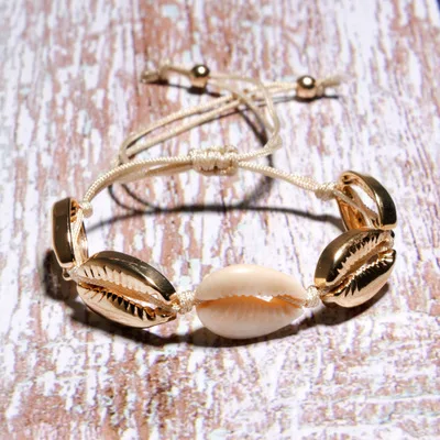 Boho Puka Shell браслет для женщин Мода Каури богемная дружба лето девушка амулет pulseras