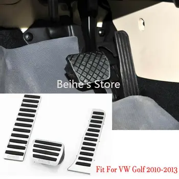 

Car Alloy Accelerator Gas Brake Footrest Pedal Plate Pad Cover Fit For VW Golf 10-13