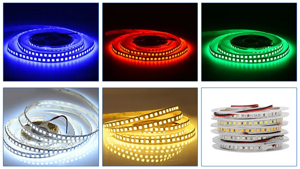 Waterproof IP65 SMD 5054 LED Strip 5M 120leds/m Flexible Tape Light DC12V warm white cold white