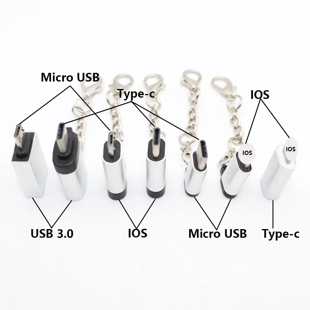 Для iPhone, чтобы Тип C адаптер Micro usb-конвертер для зарядки micro usb к Тип-c/usb3.0 конвертер для Xiaomi huawei