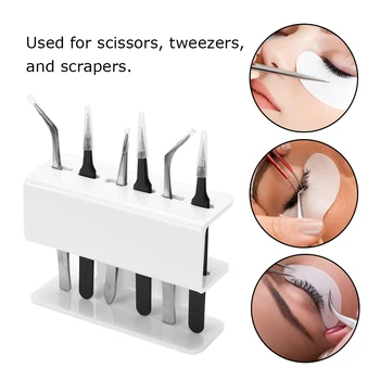 

Tweezer Holder Eyelash Extension Tweezer Stand Acrylic Tweezers Shelf Holder Storage Rack for Tweezer Tool Accessories 6 dice