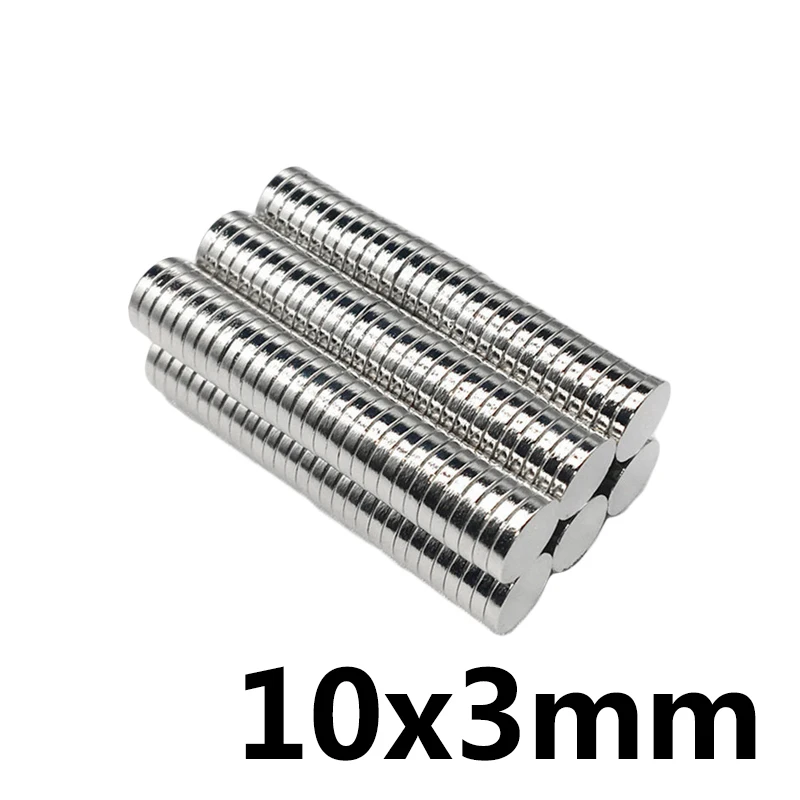 

200/400/600 pcs 10mm x 3mm Strong Round Cylinder 10x3 Neodymium Industrial Magnet 10*3 mm NEW Art Craft Connection 10mmx3mm