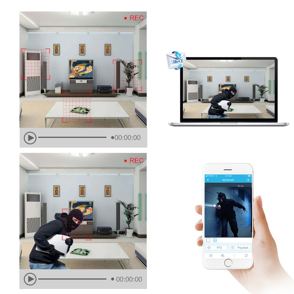 1080p Security Camera System 8/4 Channel DVR Recorder and 2/4/6/8pcs 1920 2MP AHD Outdoor Indoor Surveillance Weatherproof CCTV security camera