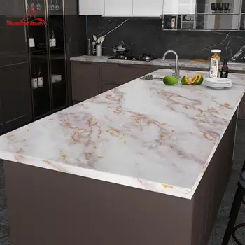 

Kitchen Oil-Proof Marble Wallpaper Waterproof Thicken Vinyl Wall Stickers Cabinet Dinner Table Self Adhesive Sticky Paper Decor