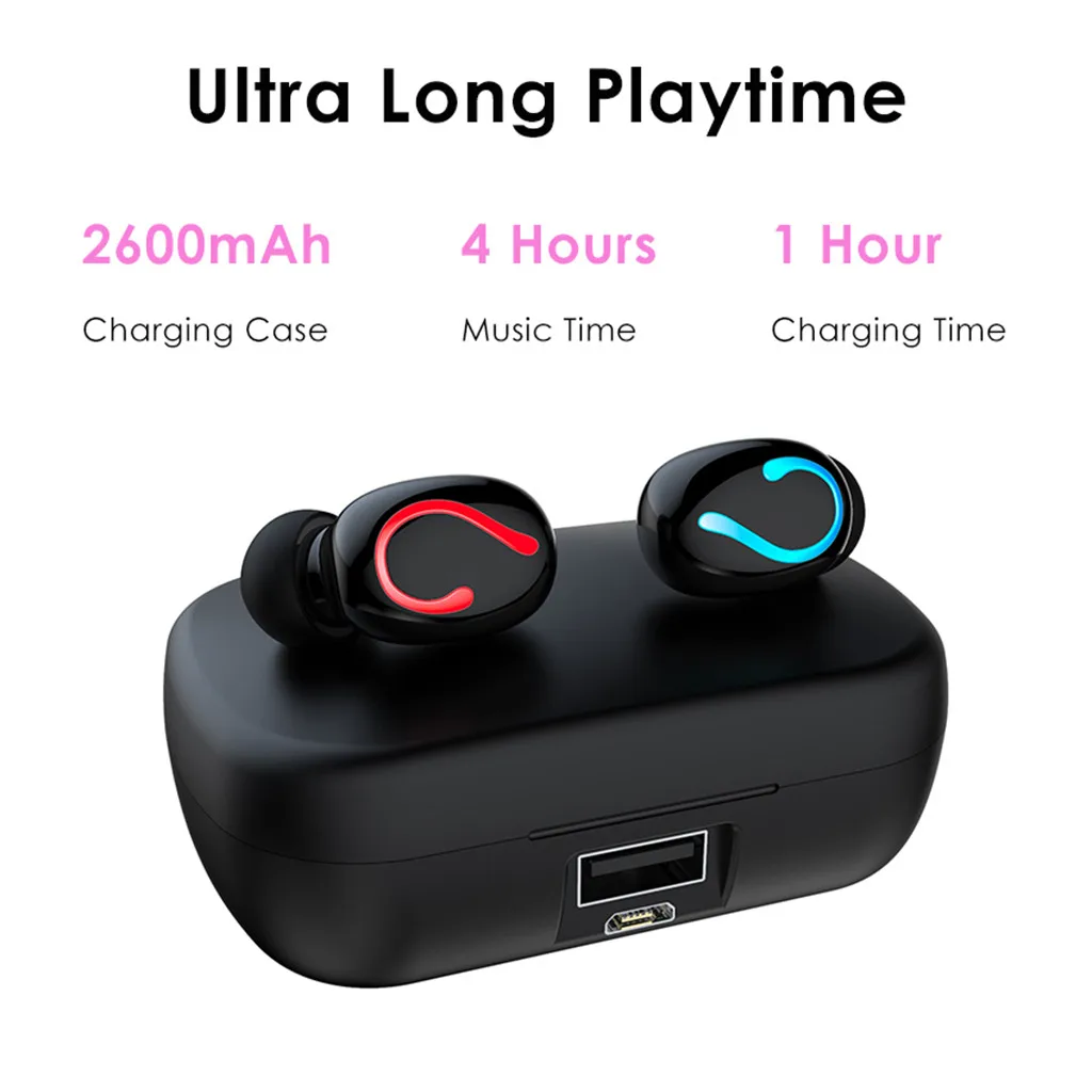 Ouhaobin TWS Bluetooth V5.0 беспроводные наушники водонепроницаемые спортивные наушники гарнитура с зарядным устройством 1125#2