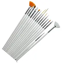 Инструмент для ногтей ручка 15 ружье гвоздя набора художник ручка тянуть ручка цветок ручка резьба ручка Кисть для лака для ногтей цветок градиент пятно ручка