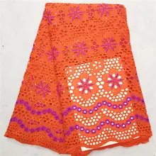 Дизайн, швейцарская вуаль из чистого хлопка, швейцарское кружево, африканская сухая кружевная ткань