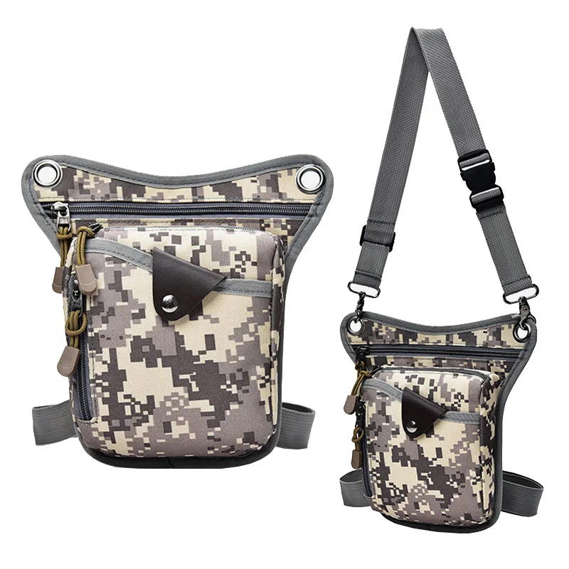Camouflage A Leg Bag CCRXRQ нейлоновые мужские и женские поясные сумки, мотоциклетные водонепроницаемые сумки, мужские сумки через плечо, тактические поясные сумки - Цвет: Camouflage A Leg Bag