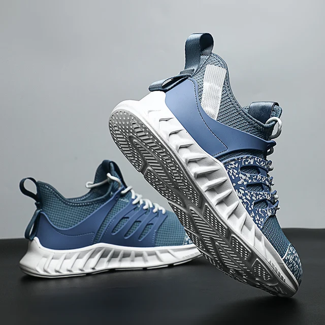 Hot New Men's Sneakers Trend Comfortable Sports Light Running Shoes Men Blue Size 39-46 Trainers Support Drop-shipping 4