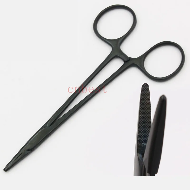 Stainless Steel Cosmetic Surgery Needle Holder 12.5cm Black Porcelain Handle Double Eyelid Tool Plastic Surgical Instrument needle holder scissors beauty plastic surgical tool